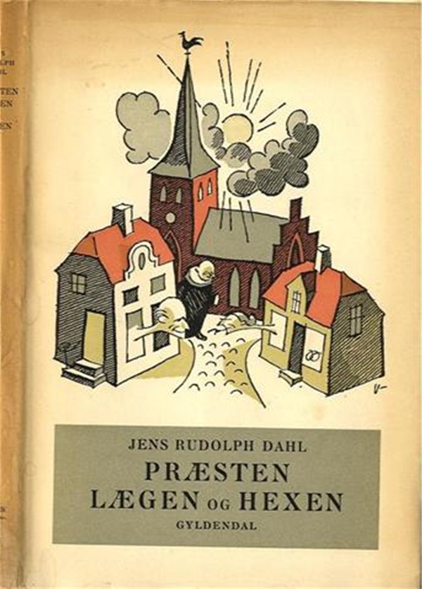 Bog: Bøger, omslag af Arne Ungermann, Præsten, lægen og heksen